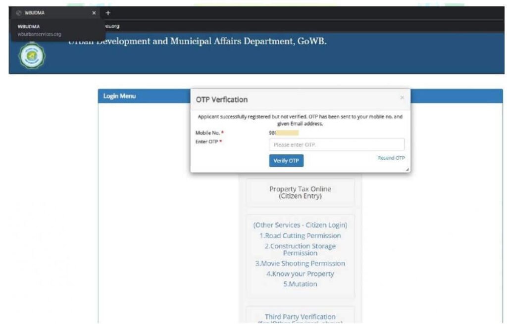 bidhannagar municipal corporation online mutation Step - 4