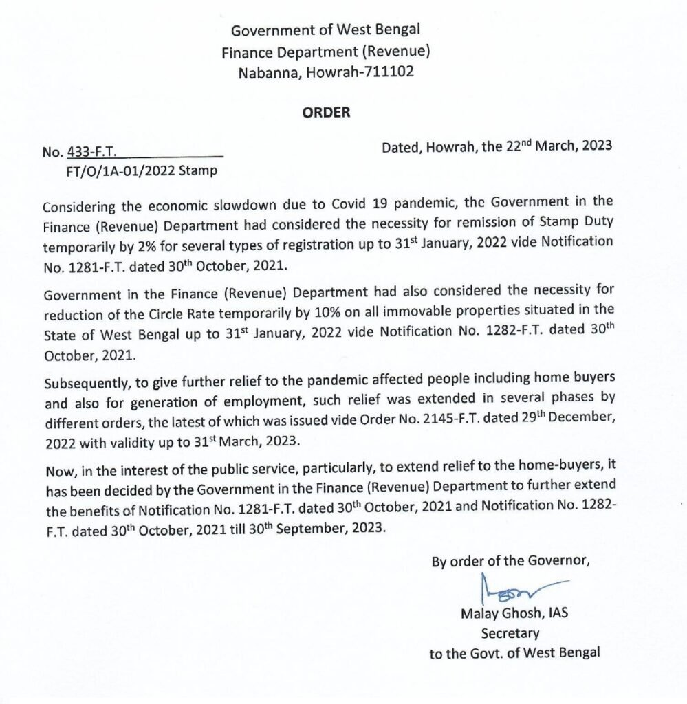 Relief Extended till September 30, 2023
